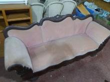 Antique Victorian Walnut Empire Influenced Sofa