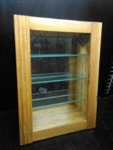 Wooden Mirrored Back Display Cabinet