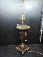 Contemporary Decorative Lamp with Basket Weave Design