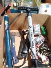BL-Bicycle Pumps, Hatchet, Bungees