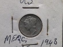 Coin-1943 Mercury Head Dime
