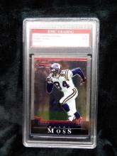 Autographed Legends Graded Trading Card-2004 Bowman Chrome Randy Moss Vikings  #8 Mint 9