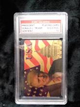 Autographed Legends Graded Playing Card-Pres Donald J Trump Gem Mint Gold Fold 10