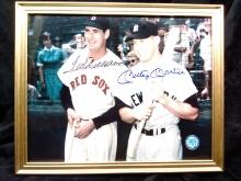 Autographed Legends Framed Signed Pictures with COA-Ted Williams/Mickey Mantle