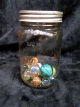 Collection Assorted Marbles with Shooter