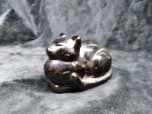 Studio Art Glass Amethyst Cat