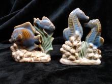 Pair Ceramic Nautical Theme Figures
