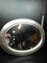 Decorative Silver Frame Oval Mirror