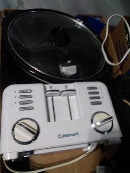 BL-Large Oval Crockpot & Cuisinart Toaster, Waffle Maker