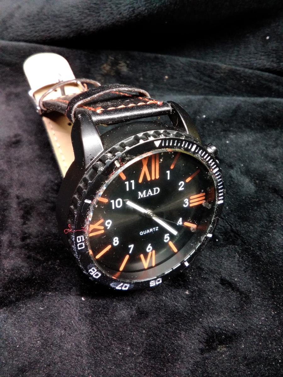 Designer Large Face Watch-Mad Orange Dial