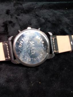 Designer Large Face Watch-Mad Orange Dial