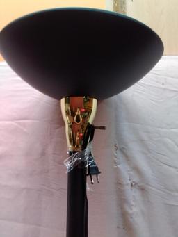 Black Torchiere Style Floor Lamp