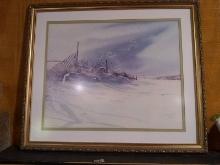 Framed and Matted Print-Seagulls in Flight by Carolyn Blish
