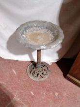 Vintage Cast Iron Bird Bath