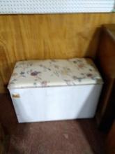 Custom Wooden Toy Bench with Upholstered Lid
