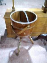 Vintage Sugar Bucket on Stand