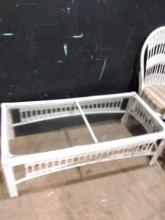 Warehouse-Wicker Glass Top Coffee Table