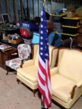 Warehouse-American Flag on Stand