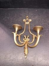 Brass Double Arm Wall Sconce