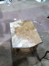 Warehouse-Rolling Wooden Side Table