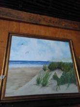 Framed Acrylic on Board-Sand Dune