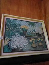 Framed Print on Board-Floral Array