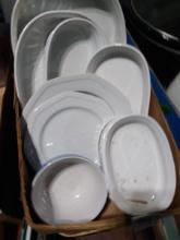 BL-Assorted Corning and Other White Cooking Dishes