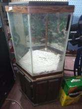 50 Gal Octagon Fish Tank on Stand