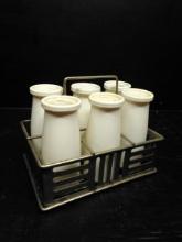 Vintage Salesman Sample Milk Bottle and Crate Banks
