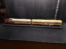 Plaster Desk Train Model -Rock Island Engine and Passenger Car