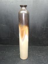 Contemporary Brown and White Tall  Vase