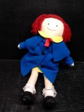 Vintage Madeline Plush Doll-Blue Coat
