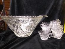 Star of David Punch Bowl and Cups