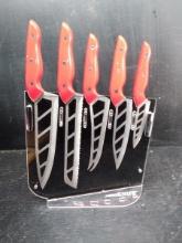 5 pc Aero Knife Set with Storage -NEW