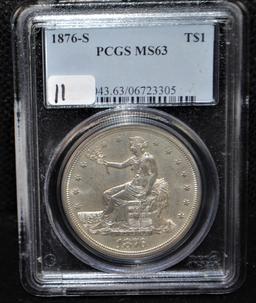 RARE 1877-S TRADE DOLLAR - PCGS MS63