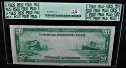 RARE 1914 $20 FED. RESERVE NOTE PCGS GEM NEW 66