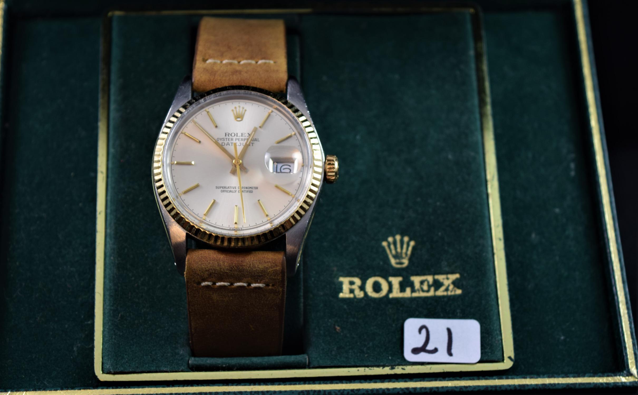 MAN'S "ROLEX" OYSTER/PERPETUAL DATE/JUST WATCH