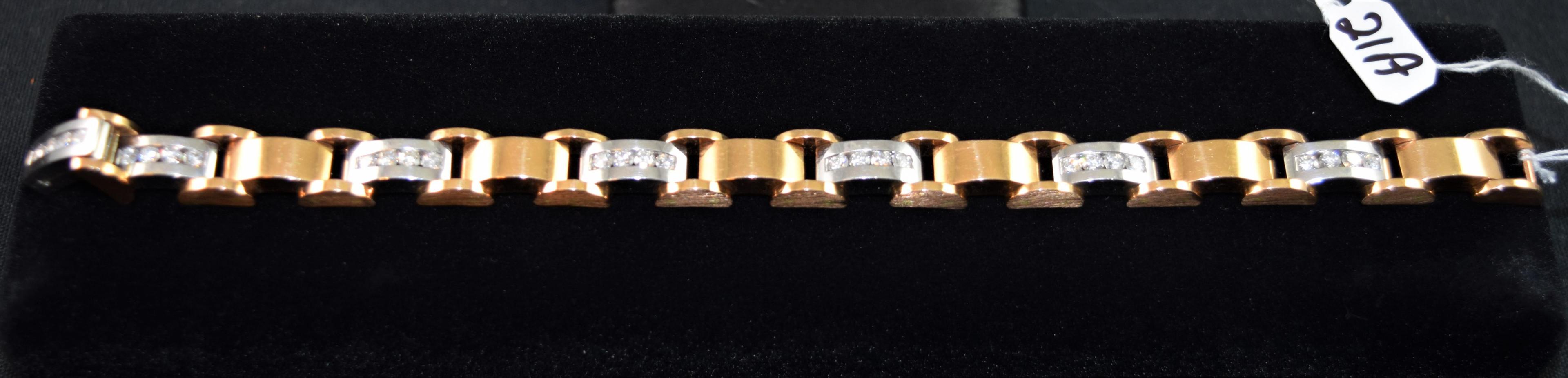 CHOICE 18K TWO TONE 1.40CTTW DIAMOND BRACELET