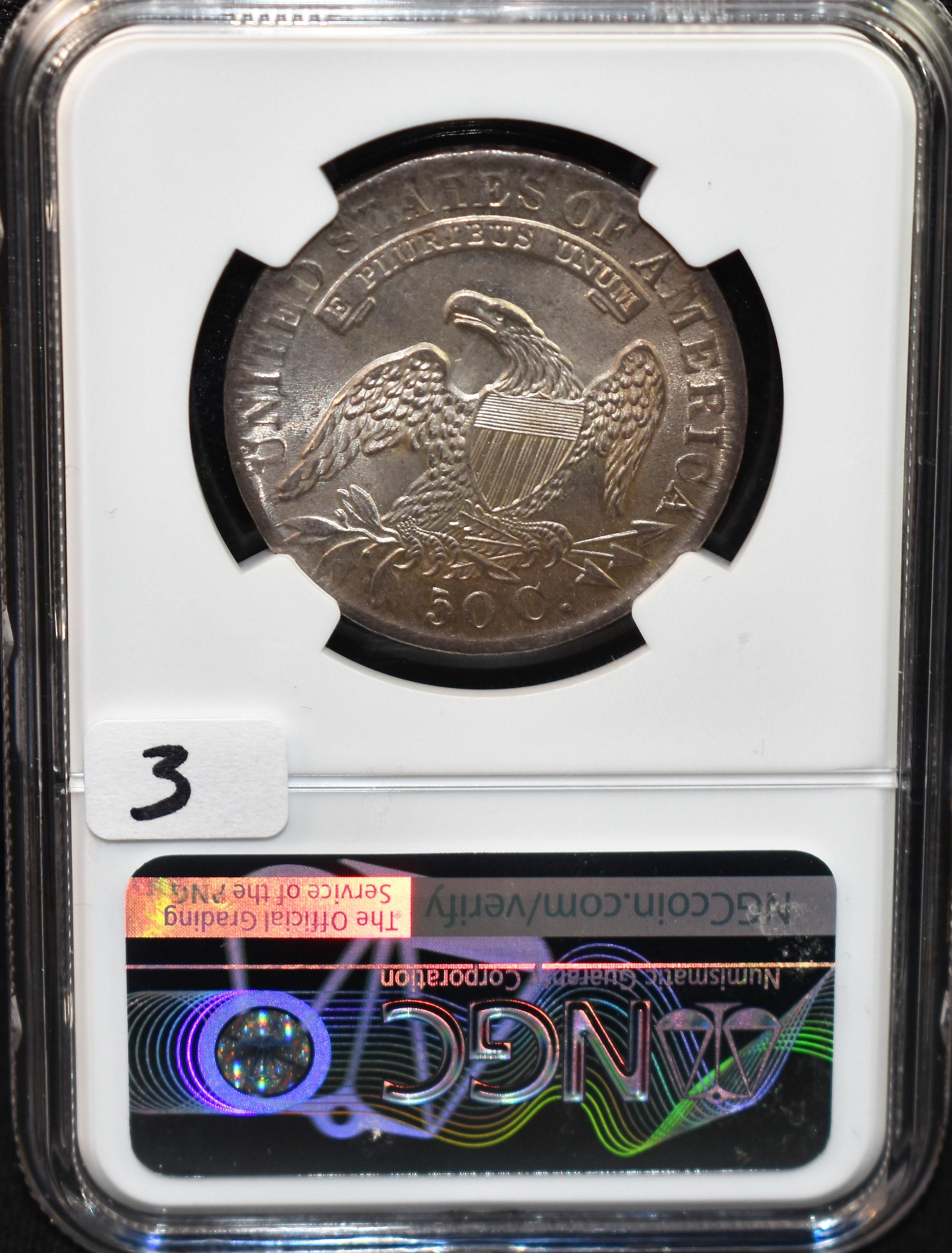 CHOICE 1831 CAPPED BUST HALF NGC MS65 (POP 50)