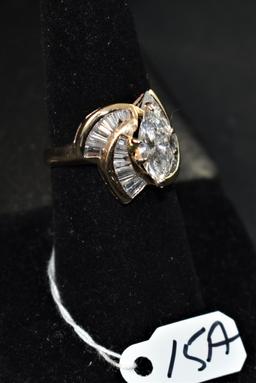 LADIES 2.54CTTW DIAMOND 14K YELLOW GOLD RING