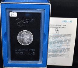 RARE 1885-CC GSA BLACK BOX MORGAN DOLLAR