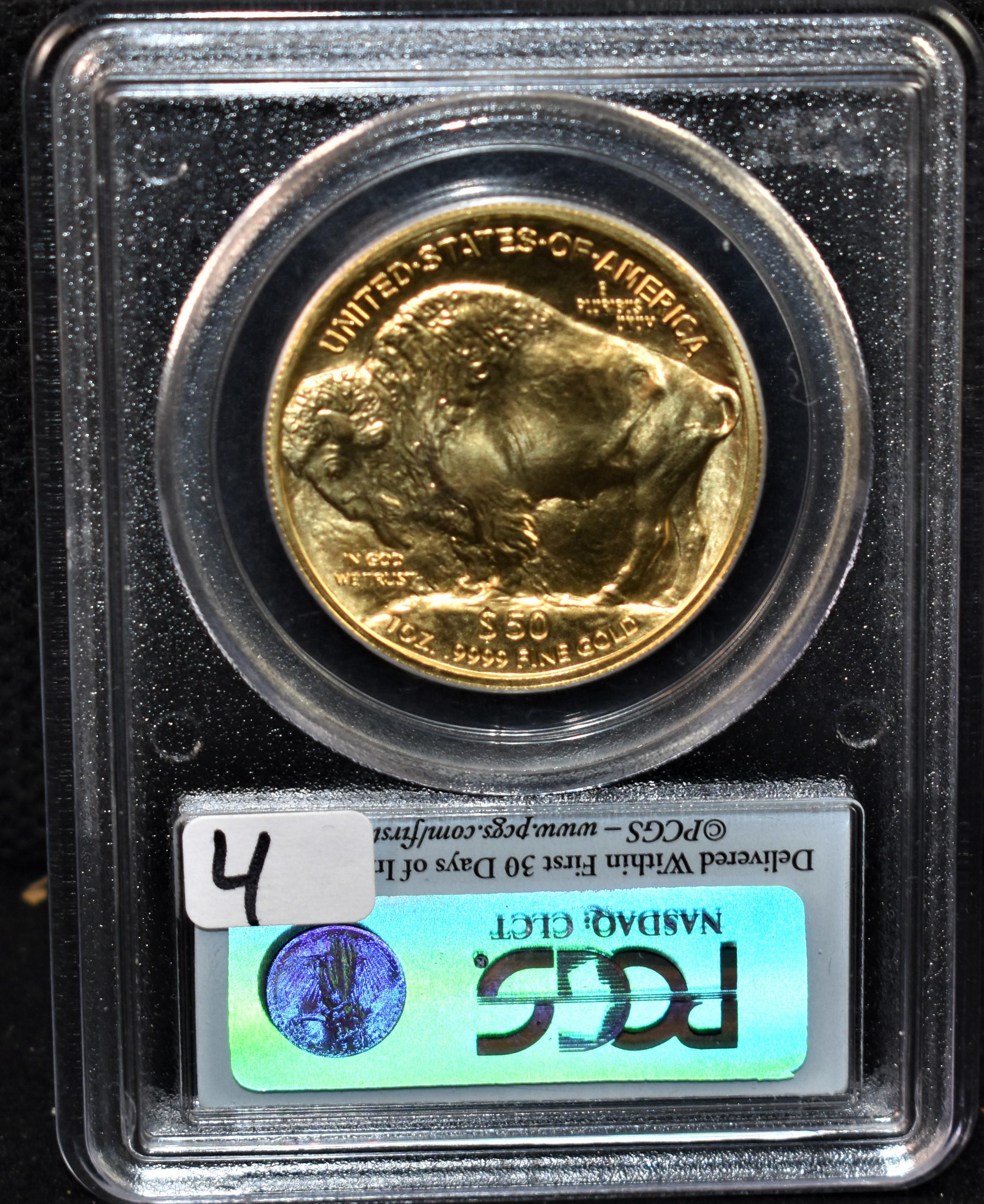 2009 $50 1ST STRIKE .9999 GOLD BUFFALO - PCGS MS70