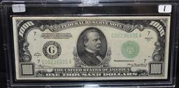 CHOICE $1000.00 FEDERAL RESERVE NOTE SERIES 1934A