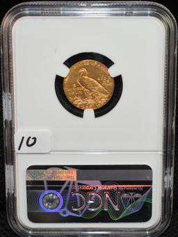 RARE SUPER KEY 1911-D $2 1/2 INDIAN GOLD NGC MS61