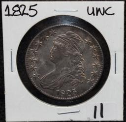 1825 UNC CAPPED BUST HALF DOLLAR