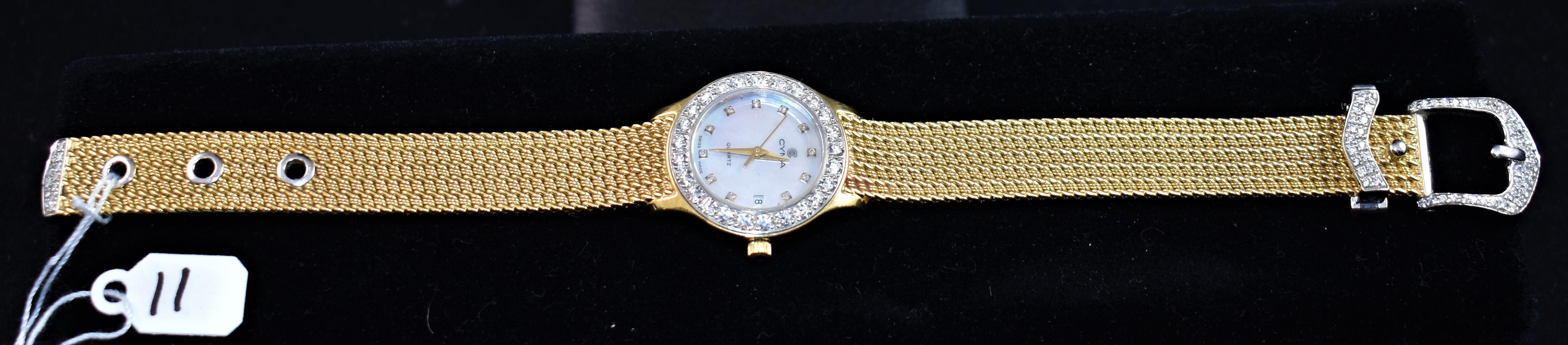 FABULOUS CYMA 18K TWO-TONE DIAMOND WRISTWATCH