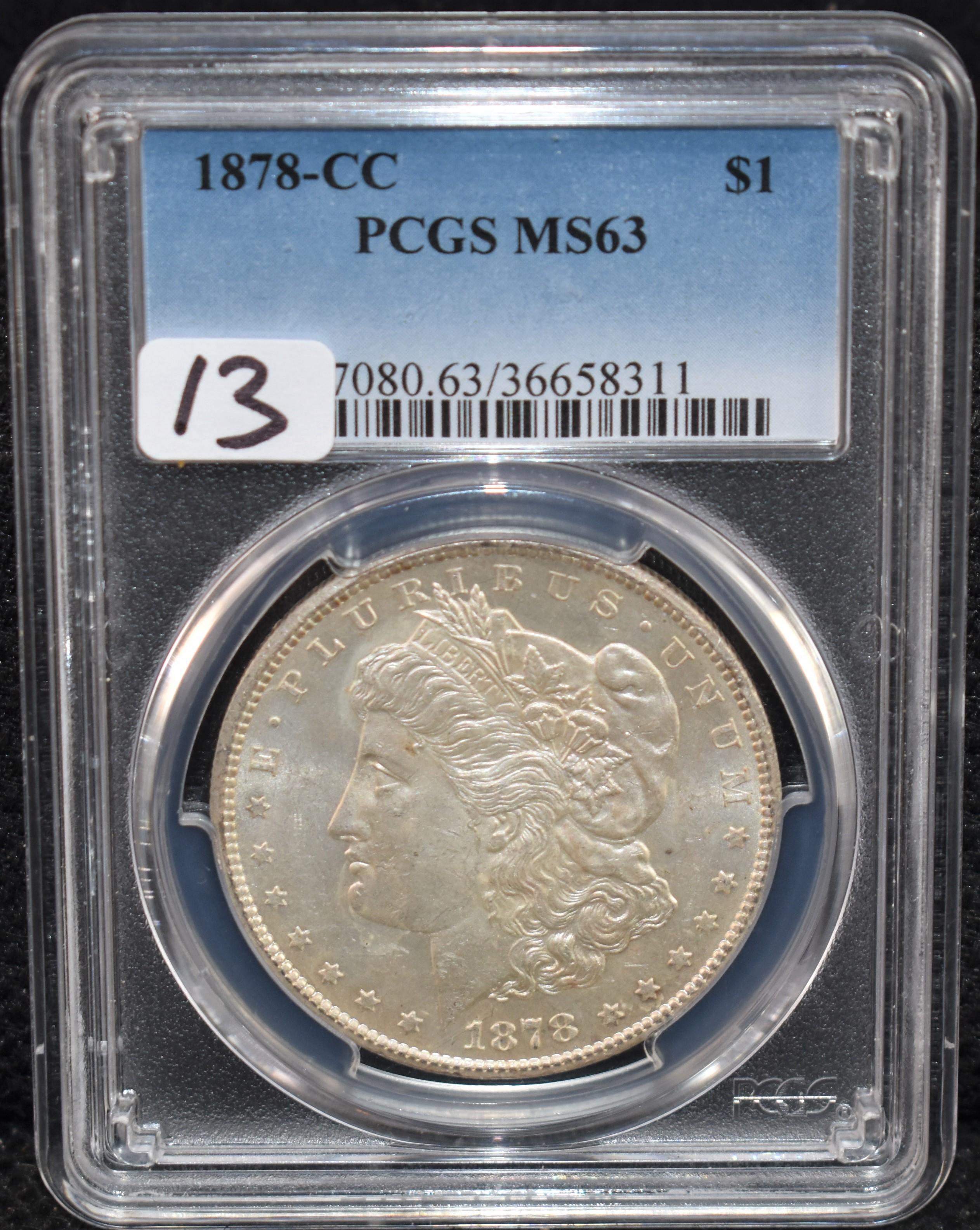 1878-CC MORGAN DOLLAR - PCGS MS63