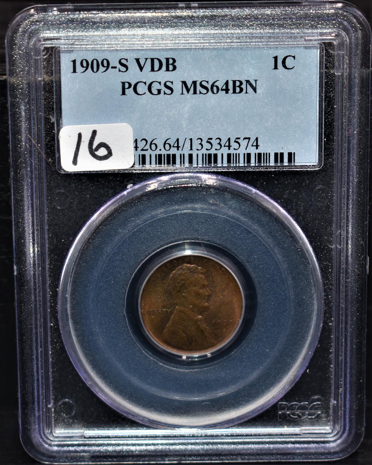 SUPER KEY 1909-SVDB LINCOLN - PCGS MS64BN