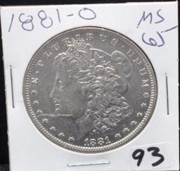 HIGH GRADE 1881-0 MORGAN DOLLAR FROM SAFE DEPOSIT