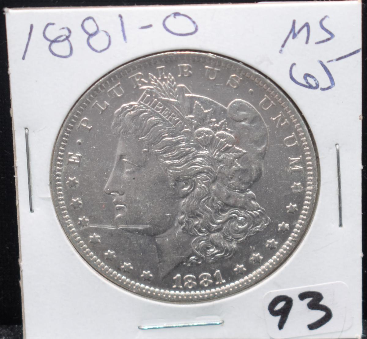 HIGH GRADE 1881-0 MORGAN DOLLAR FROM SAFE DEPOSIT
